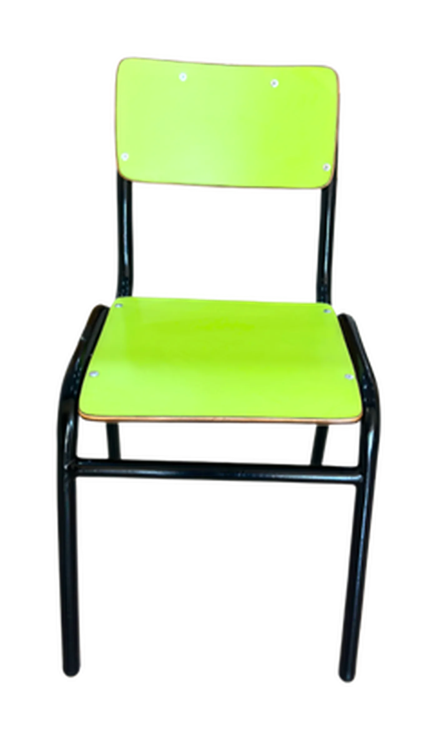 Silla de laboratorio con las medidas del catálogo: 80 cm de alto y 37,5 cm de asiento