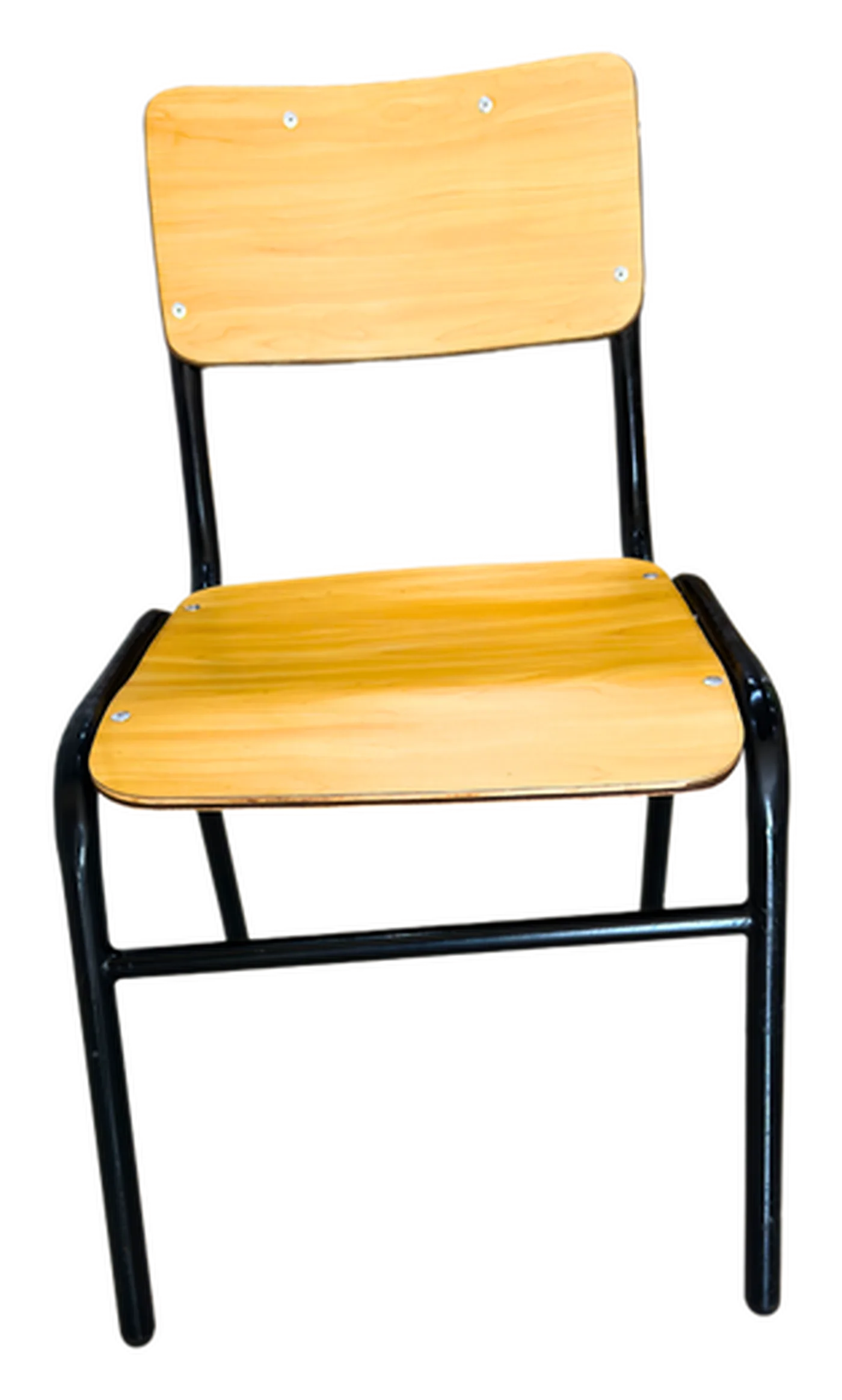 Silla para biblioteca con las medidas del catálogo: 83,7 cm de alto y 42,5 cm de asiento