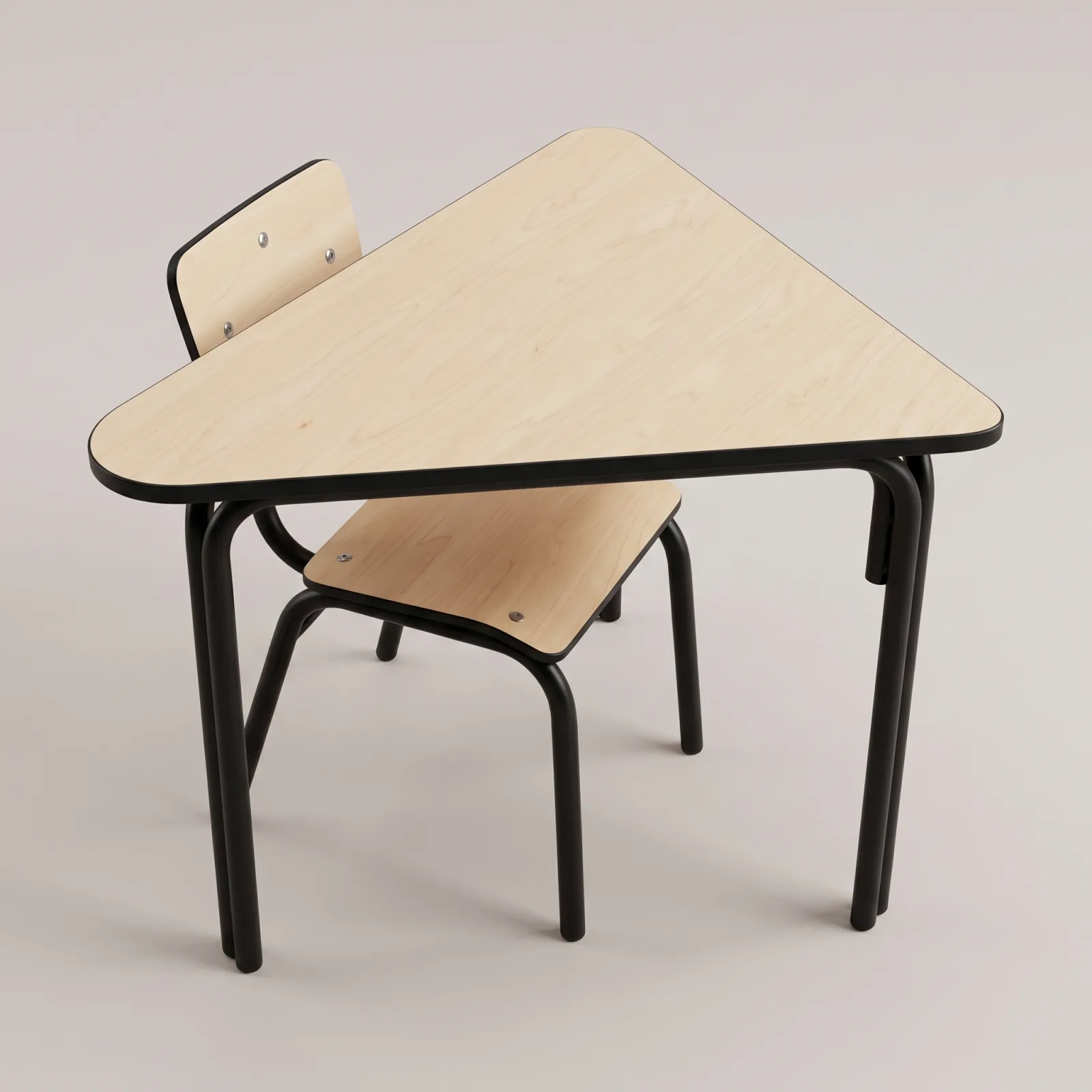 Mesa triangular, vista de estudio